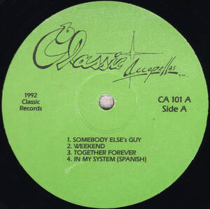 良盤アナログ レア・アカペラ集 ★Classic Accapellas - V.A.★ Garage, Larry Levan, Gwen Guthrie, Jocelyn Brown, Class Action CA 101