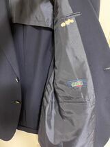 ウール シングルボタン スーツ (メンズ) ジャケット　毛100　ネイビー　紺　　94-82-175　94　A6_画像3