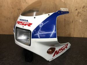 ホンダ NSR250R MC16 純正 アッパーカウル ヘッドライト 白青 スクリーン フロントウインカー ライトカウル NSR250