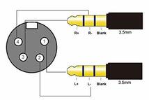 [ PHA-3用2 x 3.5mm 変換 4 Pin XLR メス ] 8芯銀メッキ線ハンドメイドケーブル採用変換プラグ・・・_画像2