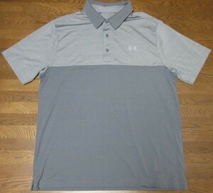 【XL】(アンダーアーマー)UNDER ARMOUR プレイオフポロブロック　ゴルフ　ポロシャツ　MEN　heat gear