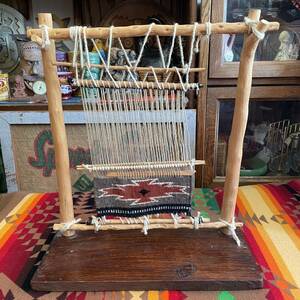 貴重品！ナバホラグ　70's織り機のミニチュア版実物　navajo ネイティブアメリカン　アンティーク/チマヨプエブロ古着オルテガペンドルトン