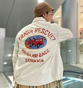 定価42,900円 新品 TAILOR TOYO テーラー東洋 Cotton Okinawa Jumper CRASH RESCUE ? NAHA AIRBASE 沖縄 スカジャン 刺繍ジャケット