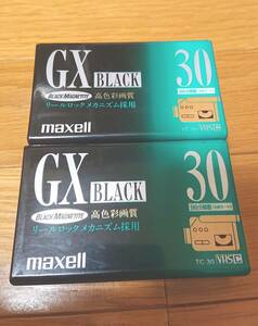 【未開封】 maxell VHS-Cテープ TC-30GX(B) 2個セット