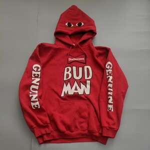 Verdy着用 80's 90's Tultex BUDMAN Budweiser スウェット パーカー サイズL ビンテージ タルテックス グッドイナフ ガールズドントクライ