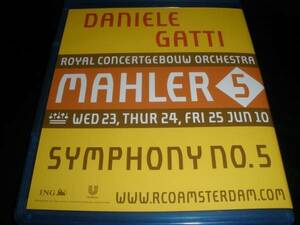 ブルーレイ マーラー 交響曲 5番 ガッティ ロイヤル コンセルトヘボウ アムステルダム ライヴ 美品 Mahler Symphony Gatti blu-ray BD