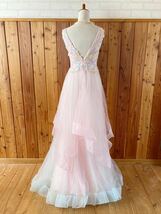 Eau Sovage カラードレス ピンク 花柄 S〜Mサイズ位 シアー ウエディングドレス 衣装 ダンス レディース フォーマル color dress wedding_画像5