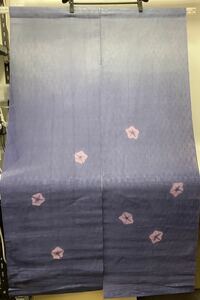 未使用 暖簾 のれん 間仕切り 壁飾り 目隠し インテリア ピンク 花 花柄 青 青紫 ブルー グラデーション 夏 91×150cm 定価¥15000