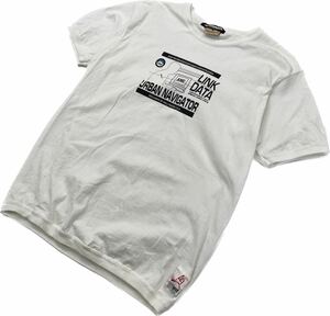 オーバーランド イクイップメント ☆ グッドウェア USA製 プリント◎ 半袖 Tシャツ ホワイト L アウトドア 登山 キャンプ 古着 春夏■BB227