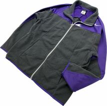 NIKE ☆ デザイン フリース ジャケット ジップアップ ダークグレー パープル XL ランニング トレーニング サーマフィット ナイキ■EF273_画像1