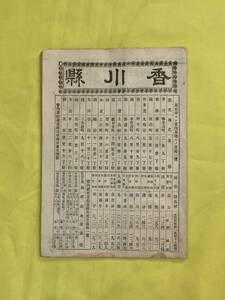 レCG1857p●【古地図】 「大日本管轄分地図 香川県管内全図」 20万分の1 明治36年 戦前/レトロ/両面印刷