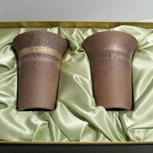 即決　◆ 新品　未使用　金線ビアカップ　ビアグラス 恒刻印　定価1つ3300円