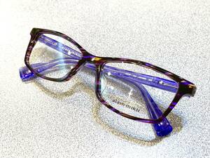 新品　alain mikli アランミクリ　日本製　ブランド　ハンドメイド　バネ蝶番　バネ丁番　セル　紫　パープル　メガネ　眼鏡