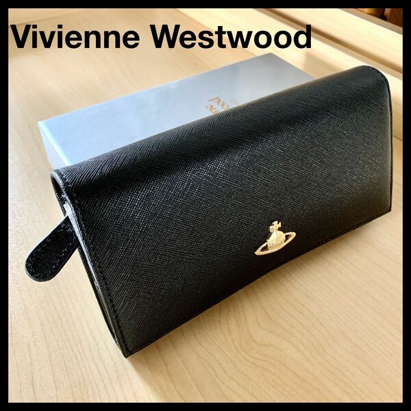 【新品♪ Vivienne Westwood】長財布／二つ折り／ブラック