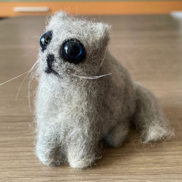 羊毛フェルト ハンドメイド ペルシャ猫