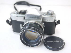 685 Minolta SR-1 CHIYODA KOGAKU /MC ROKKOR-PF 1:1.4 f=58mm 5814065 ミノルタ レンズ付フィルムカメラ 鉄カメ