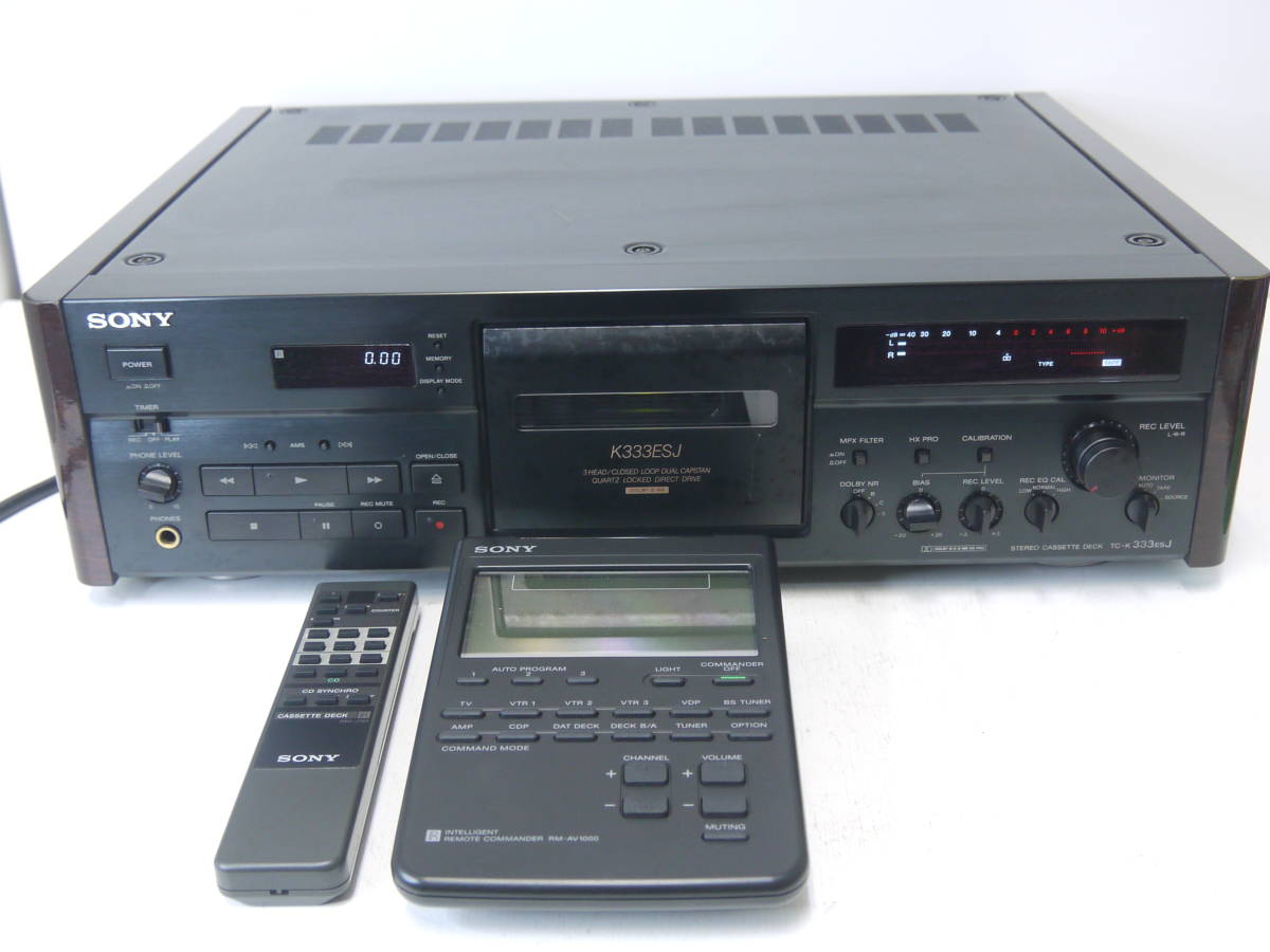 729 SONY ソニー TC-K333ESJ/リモコン RM-J70/RM-AV1000付き 3ヘッド