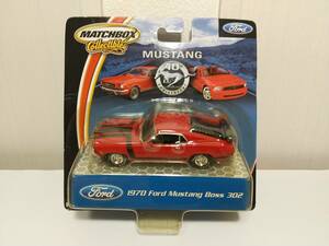 マッチボックス マスタング40周年記念★1970 Ford Mustang Boss 302★1:43 レッド MATCHBOX COLLECTIBLES ミニカー ムスタング ボス