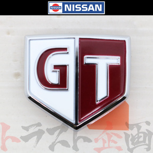 即納 日産 サイド GTエンブレムスカイライン R34 レッド 63896-AA100 純正品 (663231416