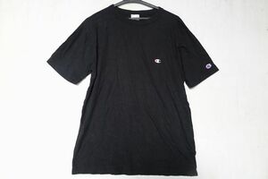 Champion/チャンピオン/半袖Tシャツ/C7-K303M/ロゴししゅう/無地/シンプル/カジュアル/黒/ブラック/LLサイズ(8/9R)