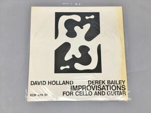 LPレコード David Holland, Derek Bailey Improvisations For Cello And Guitar ECM 1013 ST 2308BQO042