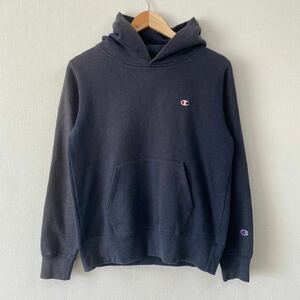 Champion チャンピオン パーカー スウェット プルオーバー サイズLL ブラック 黒 レディース トップス 最落なし （L7）