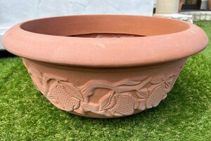  Italy made planter fes toner ta pot diameter 55cm height 26cm resin made . pot round light weight flower pot pot cover [ special sale goods ]