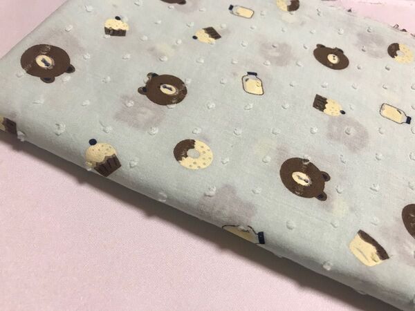 コットン素材 熊柄 夏向け