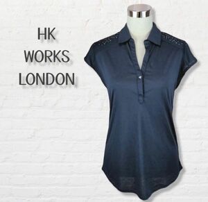 HK WORKS LONDONスキッパーシャツ　紺【M】