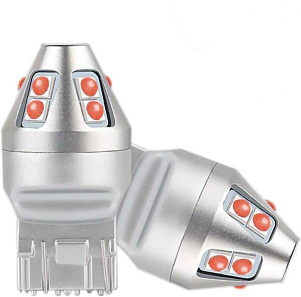 『送料無料』T20 LED ダブル (シングルにコンパチ適用)（W21W T20 7440 7443 ）ブレーキ ランプ　レッド 赤　2個　Ho　ライト　バルブ