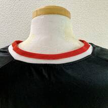 【made in USA】70s 80s HILTON ヒルトン ボーリングシャツ L 黒 ブラック×赤 チェーンステッチ 刺繍 ヴィンテージ 半袖シャツ USA製古着_画像7