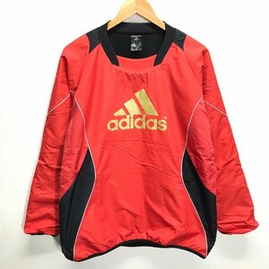 (^w^)b adidas アディダス ピステ レッド ウィンドブレーカー ウォームアップスーツ メンズ L シャカシャカ