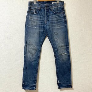 (^w^)b ジースターロウ デニム ジーンズ ジーパン パンツ G‐STAR RAW 3301 TAPERED RESTORED ロゴ 刺繍 レザーラベル ボタン W30 7442EE