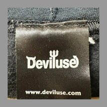 (^w^)b Deviluse デビルユース フード付き スウェット スエット パーカー ブラック ロゴプリント カジュアル ストリート メンズ Mサイズ_画像9