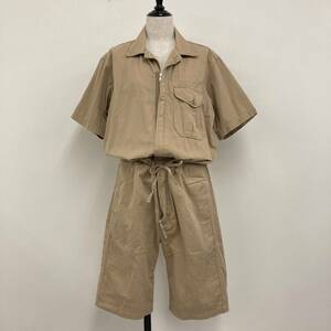 Engineered Garments 半袖 オールインワン ベージュ アメリカ製 Sサイズ エンジニアードガーメンツ ジャンプスーツ つなぎ 3070525