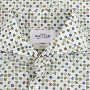 GALLIPOLI(ガリポリ)イタリア生地プリントシャツ50