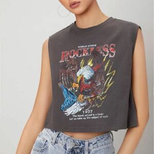 Tシャツ　イーグルプリント　タンクトップ