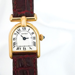 【OH済】カルティエ カランドレ K18 YG K18YG レディース 腕時計 CARTIER 時計の画像2