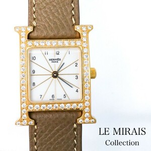 [Закончен/2 типа ремней] Hermes H Watch Gold Diamond SS Ladies Watch Hermes Watch