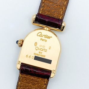 【OH済】カルティエ カランドレ K18 YG K18YG レディース 腕時計 CARTIER 時計の画像7
