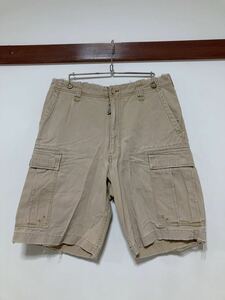 X-1098 ABERCROMBIE&FITCH アバクロ カーゴハーフパンツ W31 ベージュ 半パン ショートパンツ