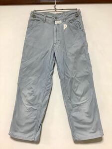 Y-1043 PINK HOUSE Pink House painter's pants work pants LL lady's blue gray retro made in Japan 