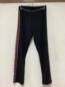 Z-1059 Polo Ralph Lauren Ralph Lauren jersey pants long pants L black lady's leggings pants 