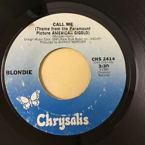 US盤/ Blondie・Giorgio Moroder / Call Me ブロンディ