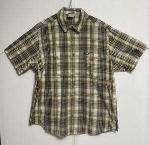  condition 0 JACK WOLFSKIN Jack Wolfskin short sleeves shirt size US L check shirt outdoor 