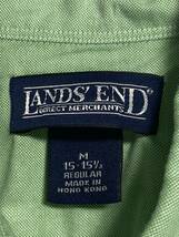 良カラー　LAND'SEND ランズエンド　ボタンダウン　半袖シャツ　サイズ　M コットン　100% USA アメリカ古着_画像4