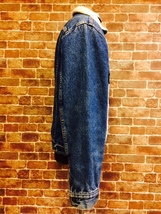 ★実寸L/USA製！80'sヴィンテージリーバイス.Levi's70508.裏ボア付きデニムJKT.古着.Vintage.ルードバイカーGジャン西海岸サーフスタイル/Y_画像4