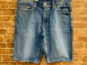 ★表記32/新品！リーバイス.Levi's511スリム&ストレッチ素材.ユーズド加工デニムショートパンツ.ショーツ西海岸ヴィンテージサーフスタイル