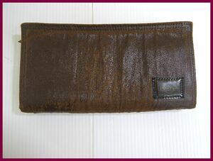 2308*M-401*PORTER Porter Yoshida bag long wallet double fastener change purse . scorching tea color Brown used 