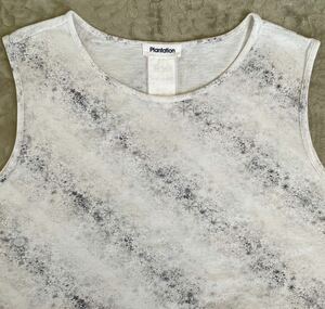  plan te-shon no sleeve cut and sewn floral print tank top sample made in Japan 